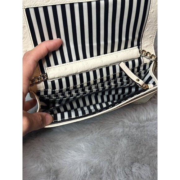 Kate Spade Alexander Avenue Isabeli Ostrich Crossbody Chain Bag Clutch - Picture 6 of 14